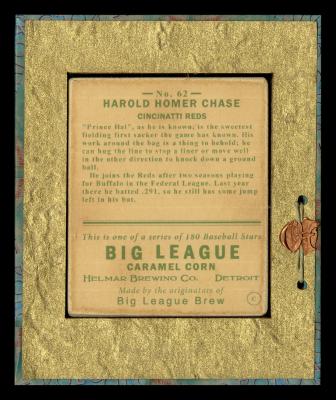 Picture, Helmar Brewing, R319-Helmar Card # 62, Hal Chase, Portrait, Cincinnati Reds